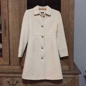 Jcrew cream thinsulate coat